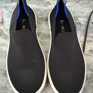 Rothy's Black Slip-On Kids Sneakers